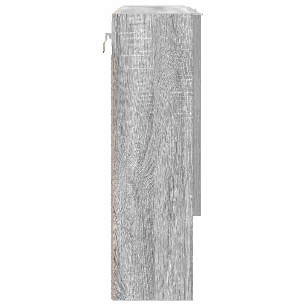 vidaXL Szafka z lustrem Szary Sonoma 59 x 17 x 55 cm