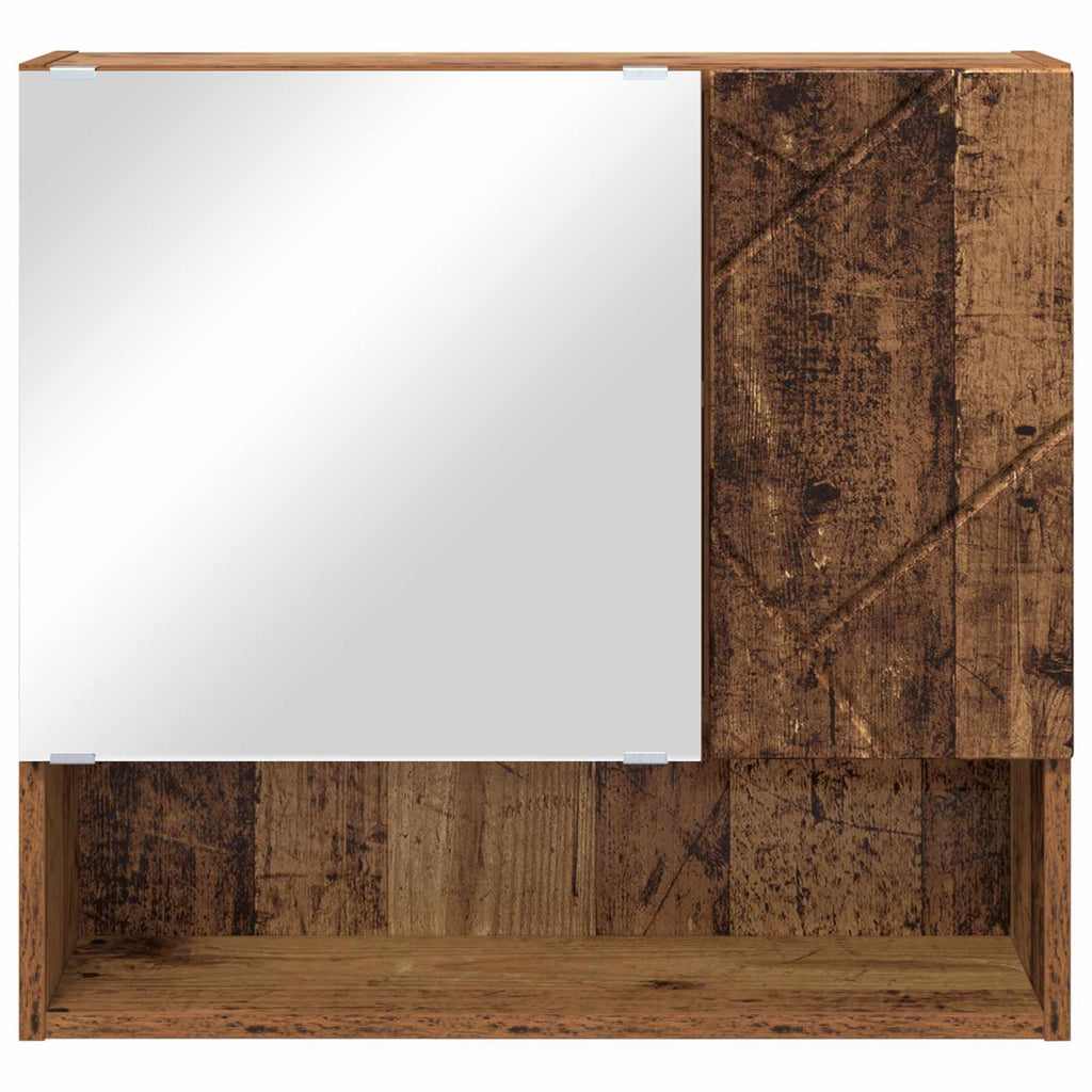 vidaXL Szafka z lustrem Stare drewno 59 x 17 x 55 cm