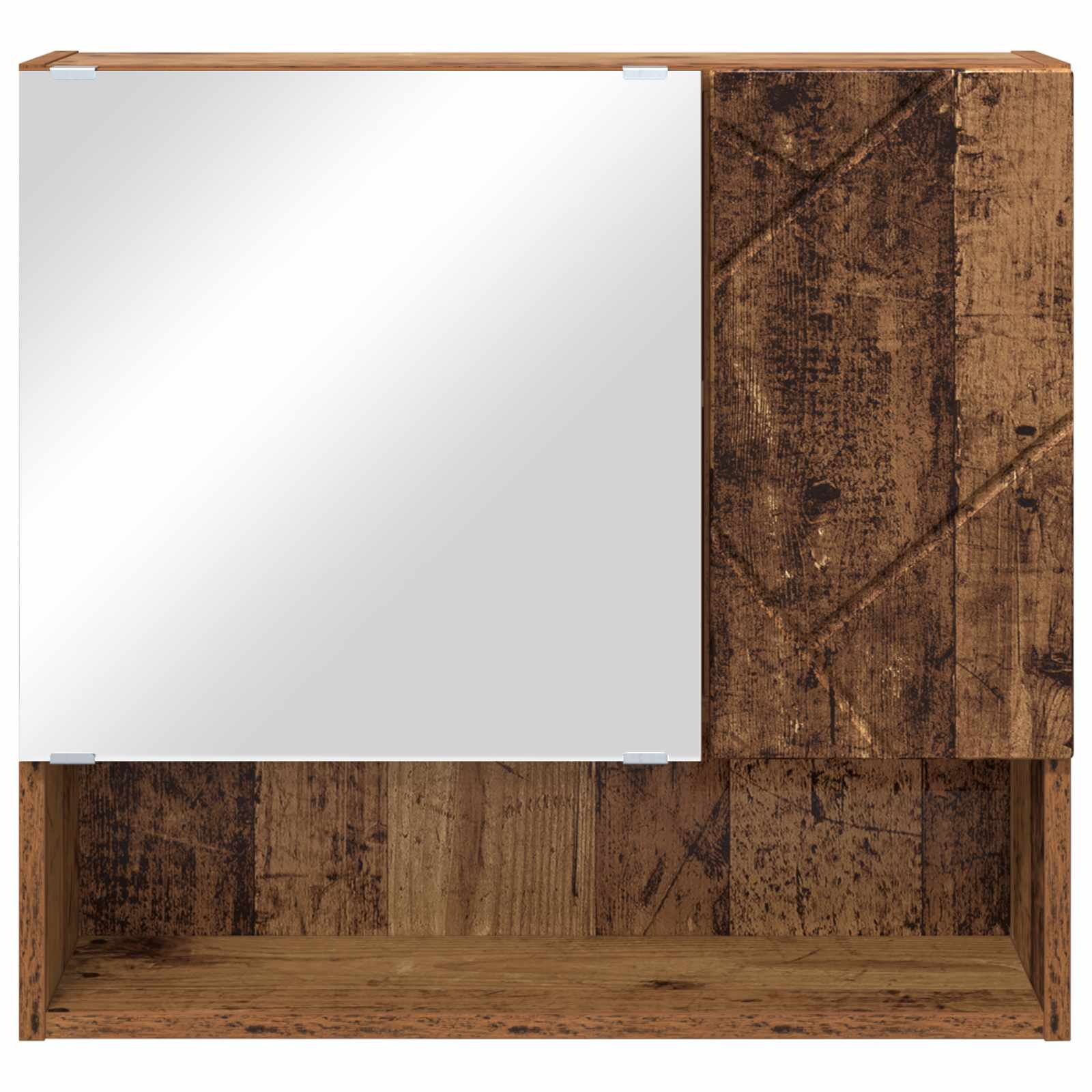 vidaXL Szafka z lustrem Stare drewno 59 x 17 x 55 cm