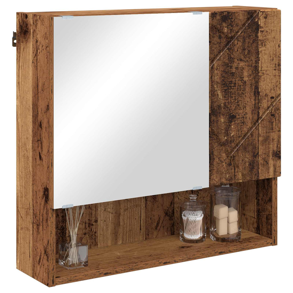 vidaXL Szafka z lustrem Stare drewno 59 x 17 x 55 cm