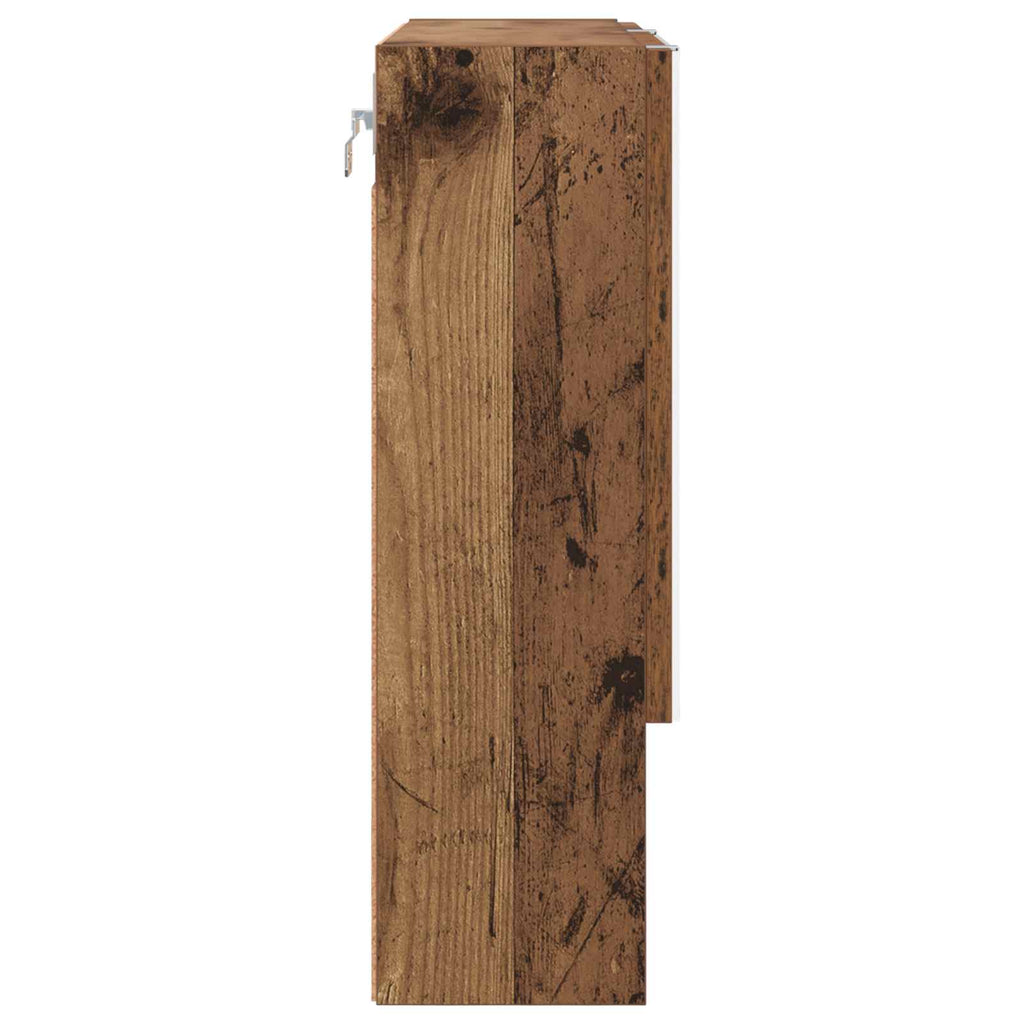 vidaXL Szafka z lustrem Stare drewno 59 x 17 x 55 cm