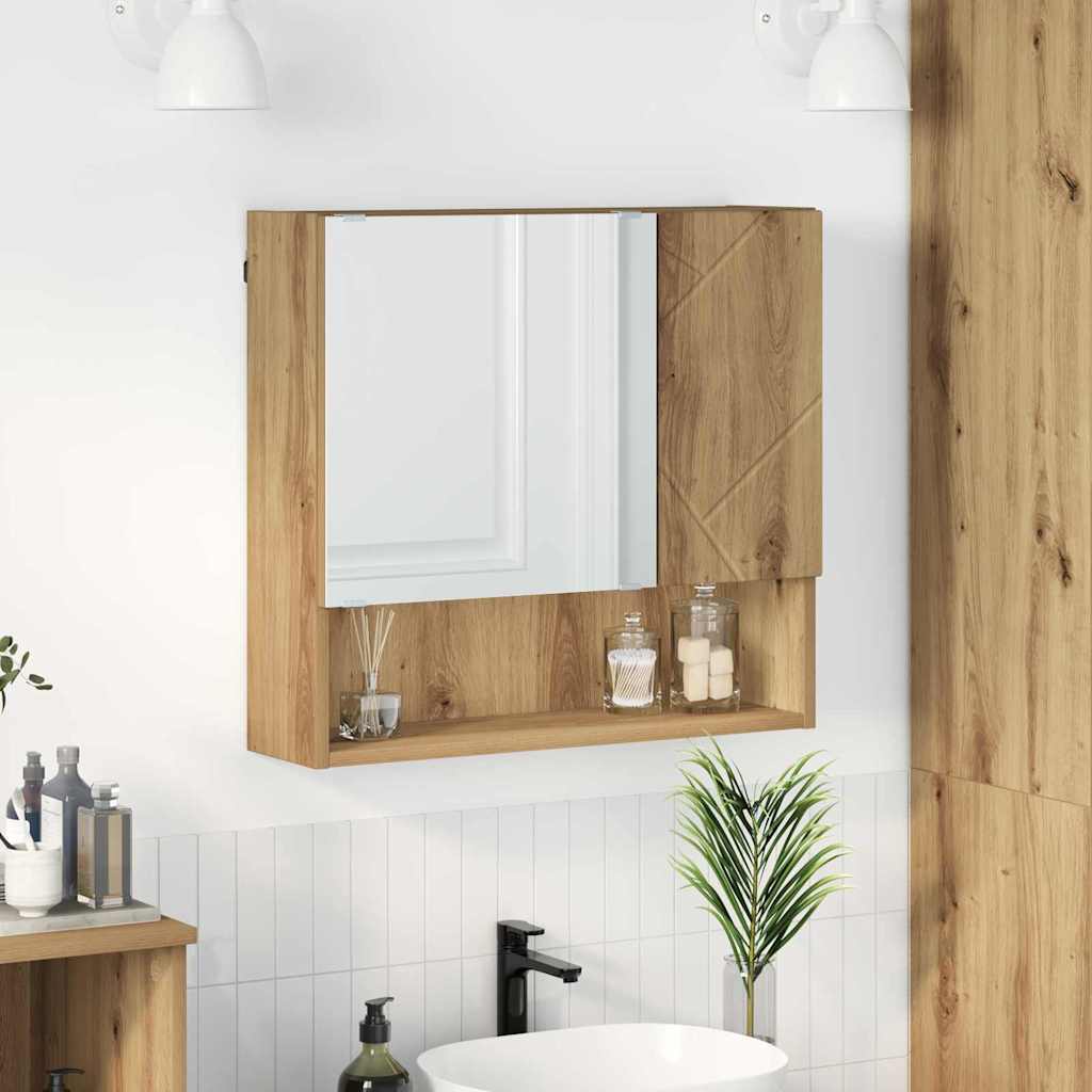 vidaXL Szafka z lustrem Dąb rzemieślniczy 59 x 17 x 55 cm