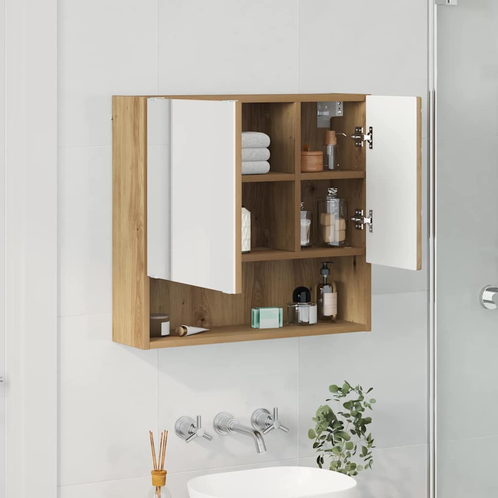 vidaXL Szafka z lustrem Dąb rzemieślniczy 59 x 17 x 55 cm