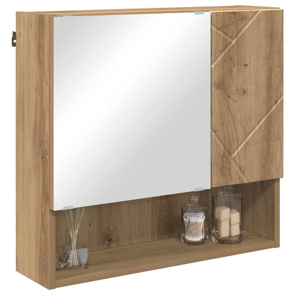 vidaXL Szafka z lustrem Dąb rzemieślniczy 59 x 17 x 55 cm
