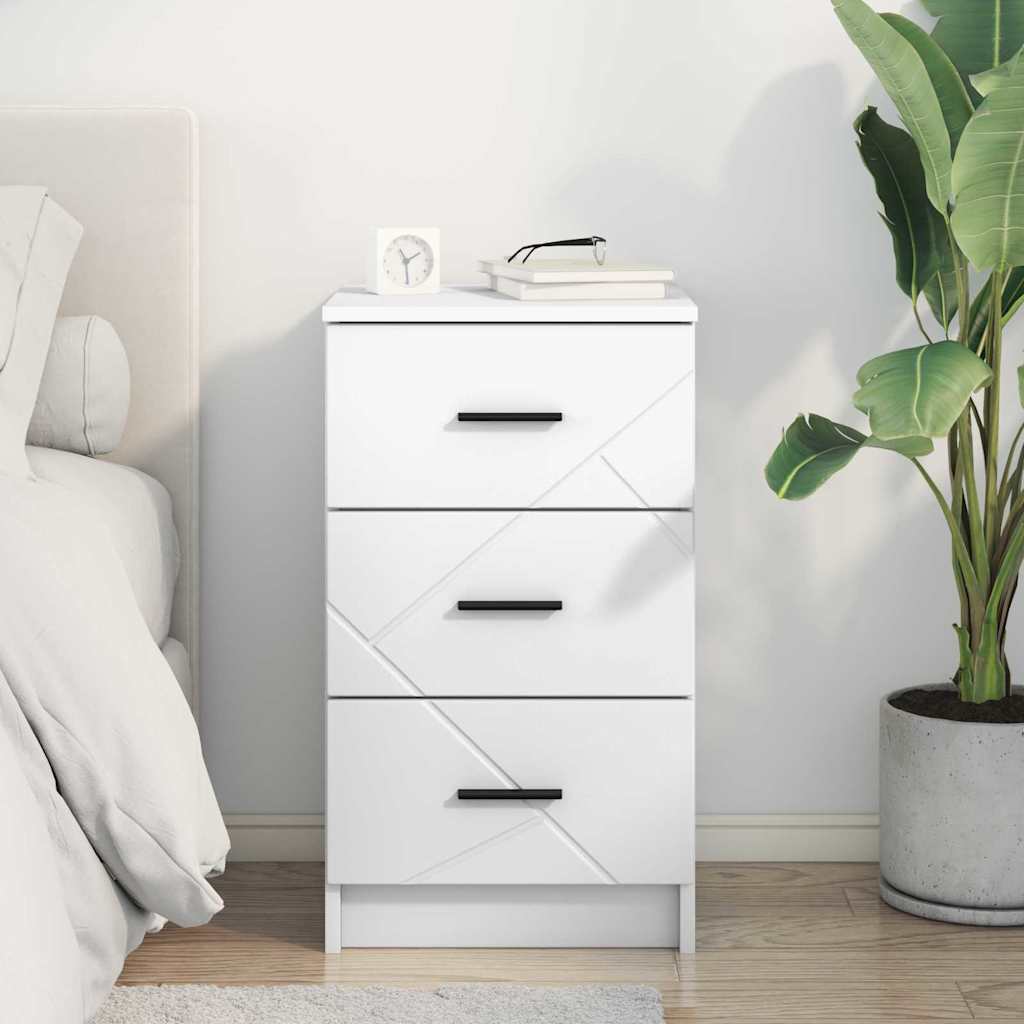 vidaXL Szafka Nocna Biały 38 x 38 x 66 cm Materiał drewnopochodny