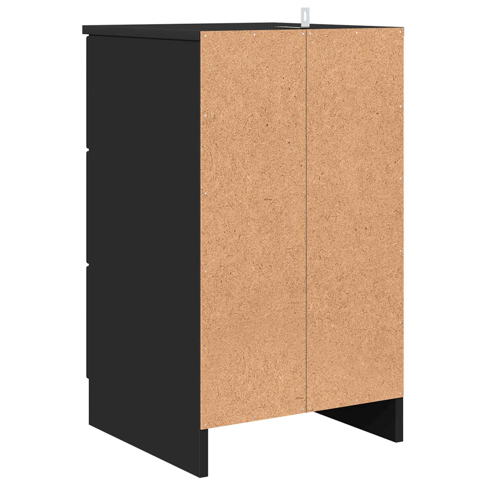vidaXL Szafka Nocna Czarny 38 x 38 x 66 cm Drewno inżynieryjne