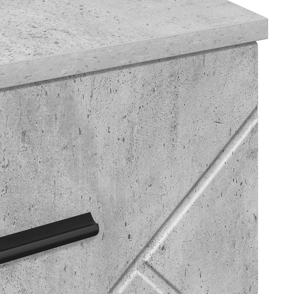 vidaXL Szafka Nocna Betonowy szary 38 x 38 x 66 cm Drewno inżynieryjne