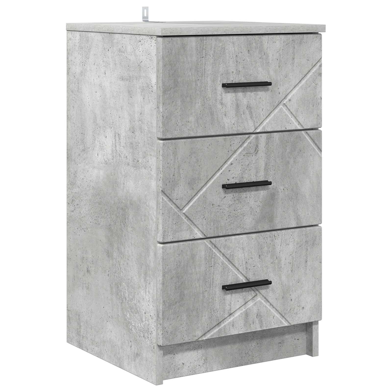 vidaXL Szafka Nocna Betonowy szary 38 x 38 x 66 cm Drewno inżynieryjne