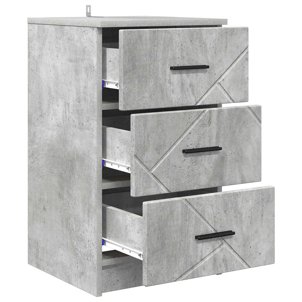 vidaXL Szafka Nocna Betonowy szary 38 x 38 x 66 cm Drewno inżynieryjne