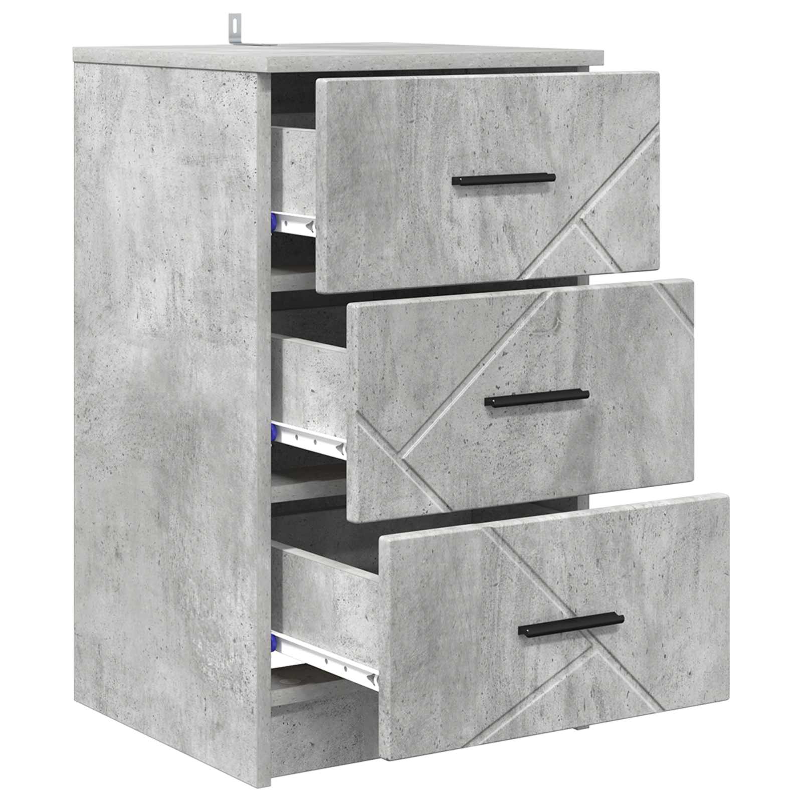 vidaXL Szafka Nocna Betonowy szary 38 x 38 x 66 cm Drewno inżynieryjne