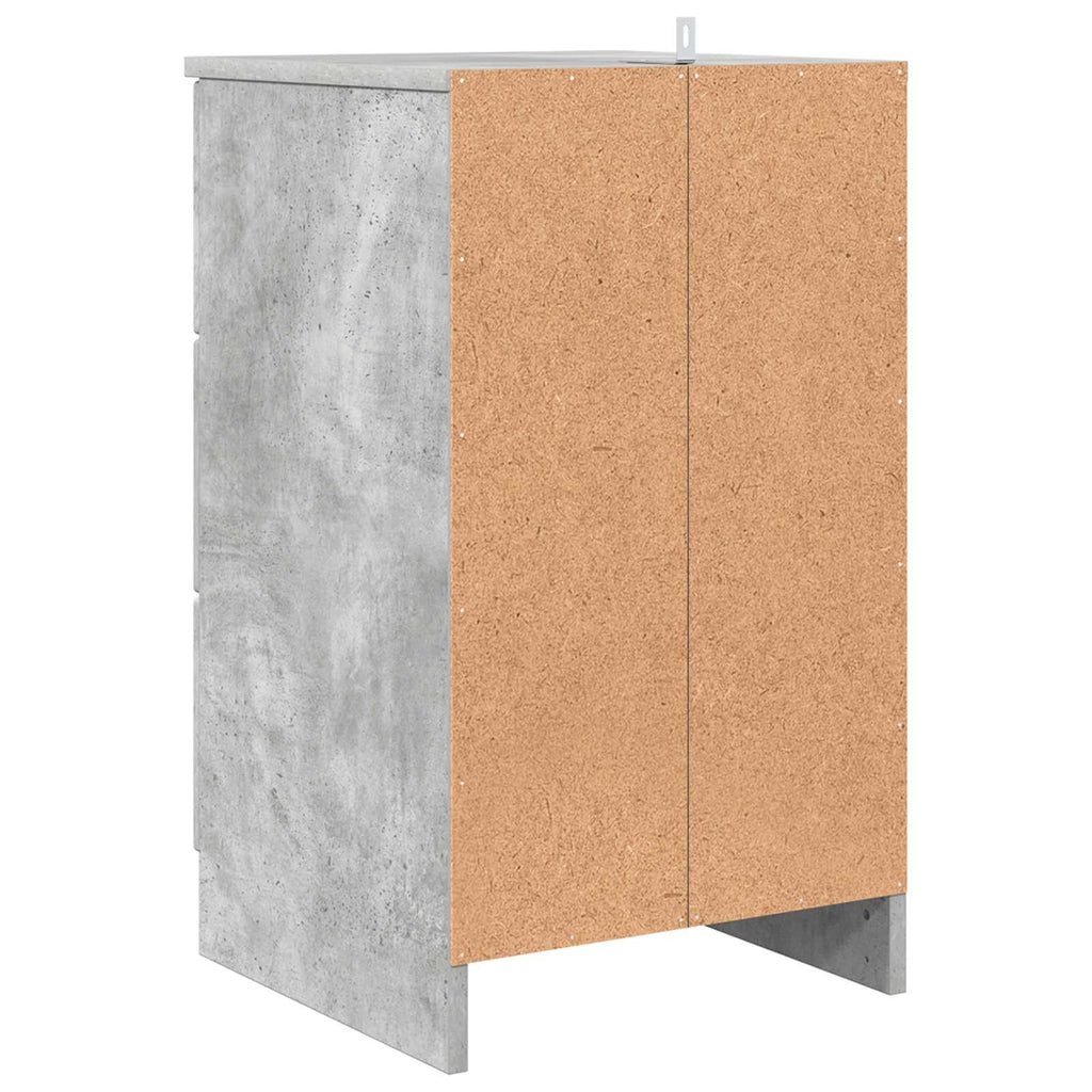 vidaXL Szafka Nocna Betonowy szary 38 x 38 x 66 cm Drewno inżynieryjne