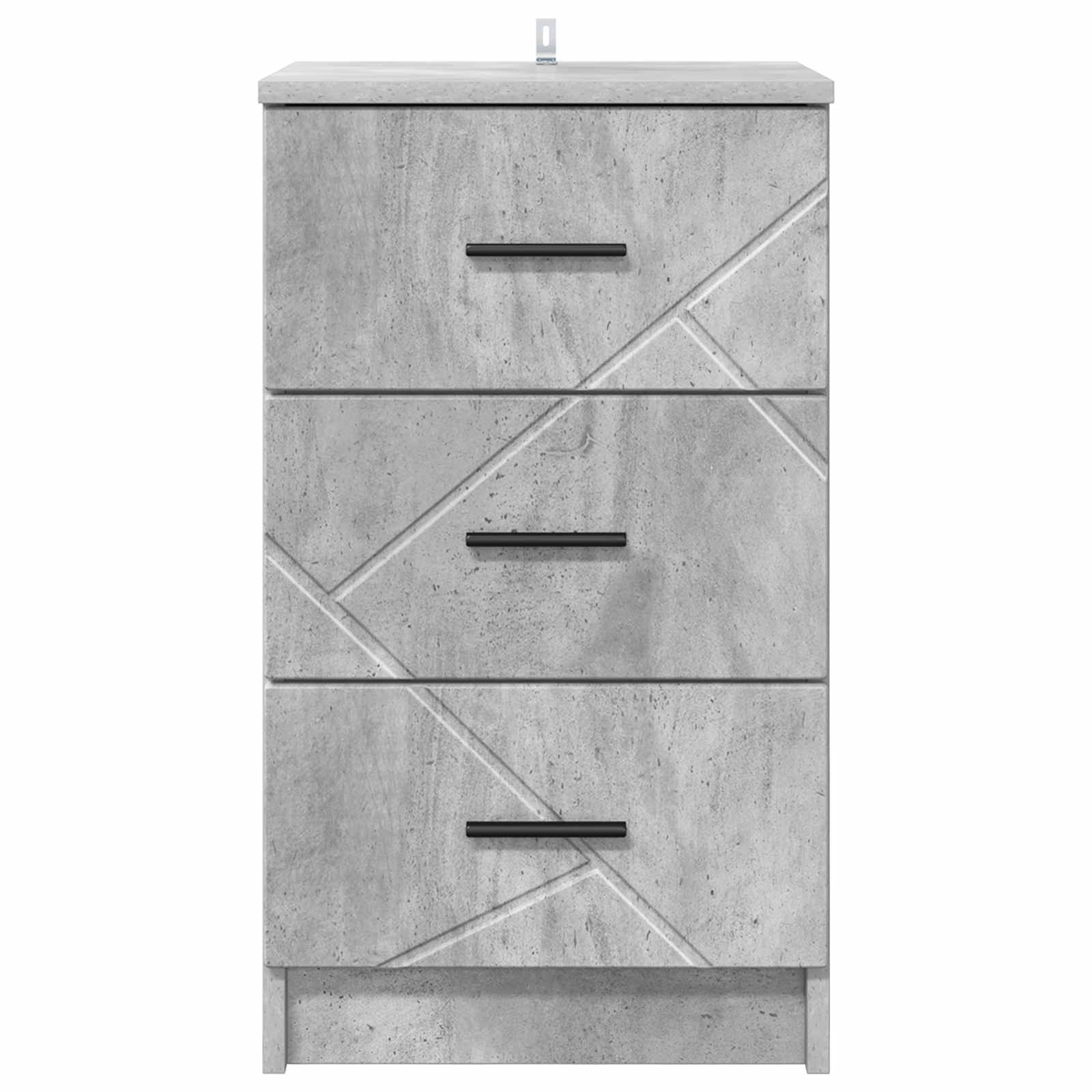 vidaXL Szafka Nocna Betonowy szary 38 x 38 x 66 cm Drewno inżynieryjne