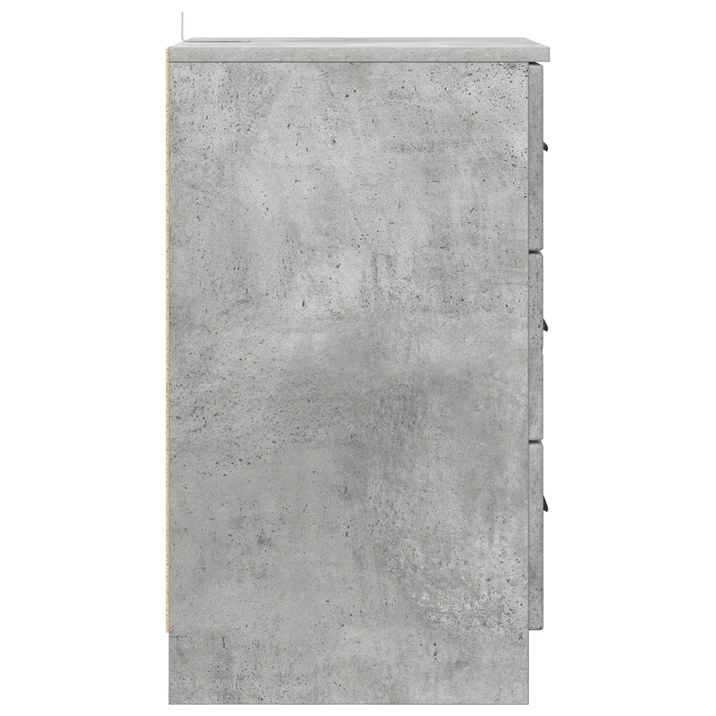 vidaXL Szafka Nocna Betonowy szary 38 x 38 x 66 cm Drewno inżynieryjne