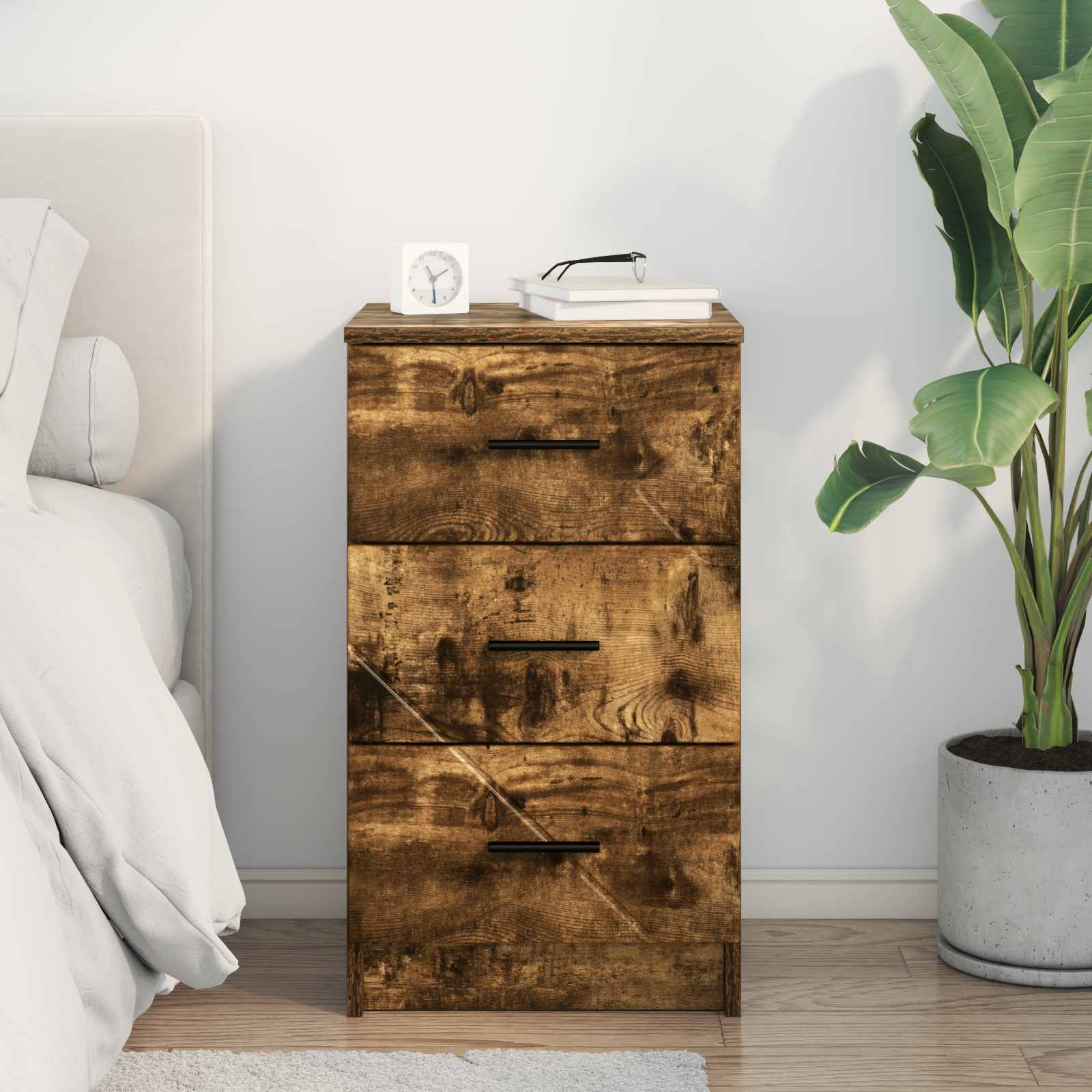 vidaXL Szafka Nocna Wędzony dąb 38 x 38 x 66 cm Drewno inżynieryjne