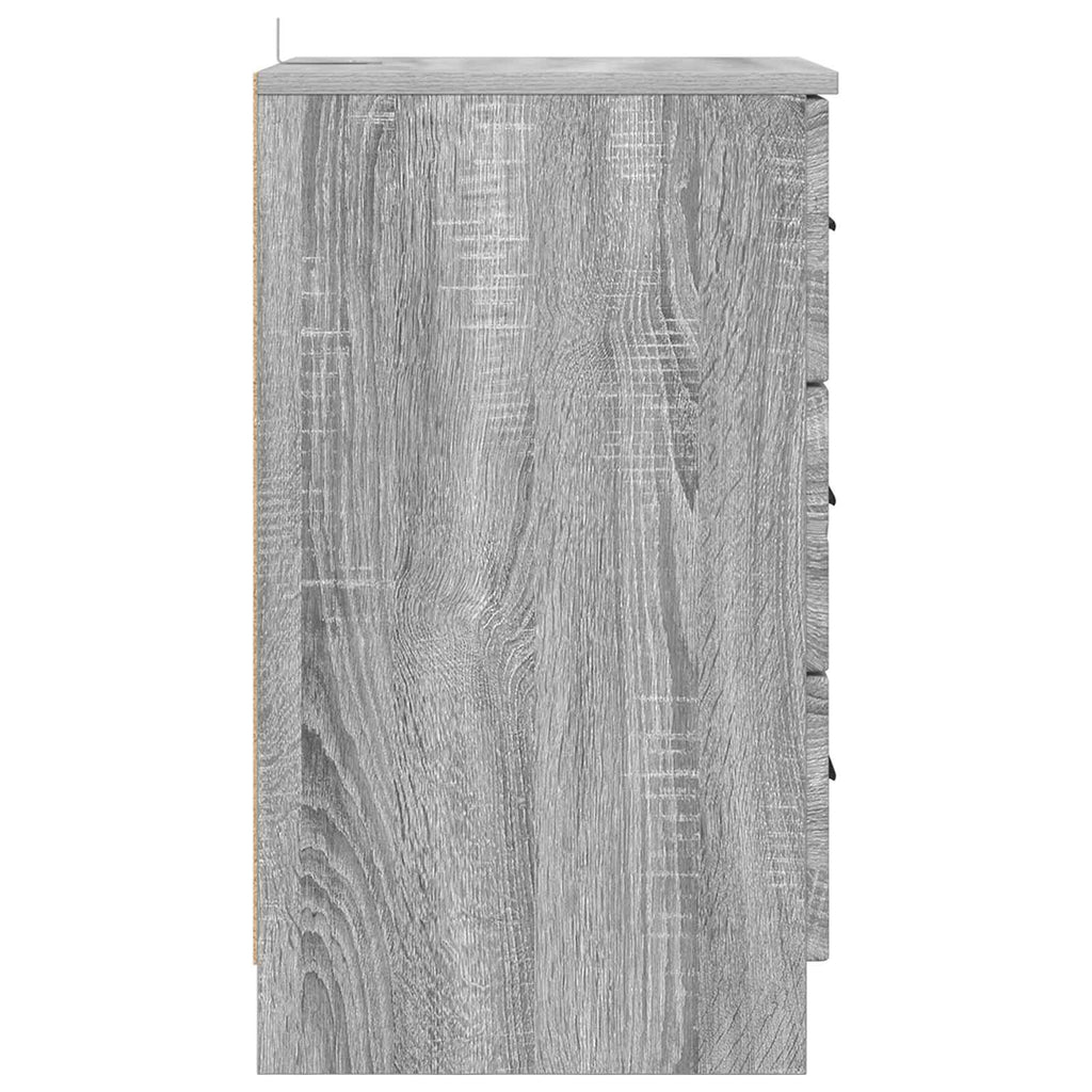 vidaXL Szafka Nocna Szary dąb sonoma 38 x 38 x 66 cm