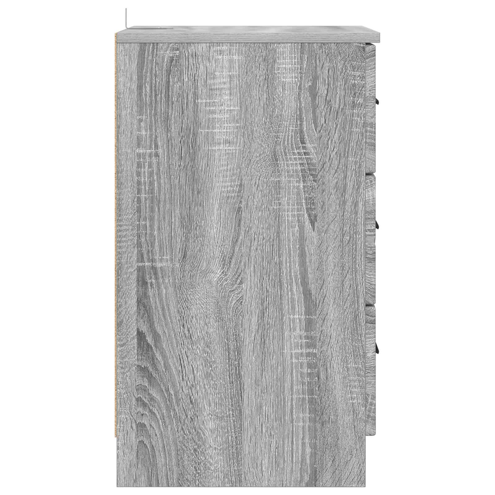 vidaXL Szafka Nocna Szary dąb sonoma 38 x 38 x 66 cm