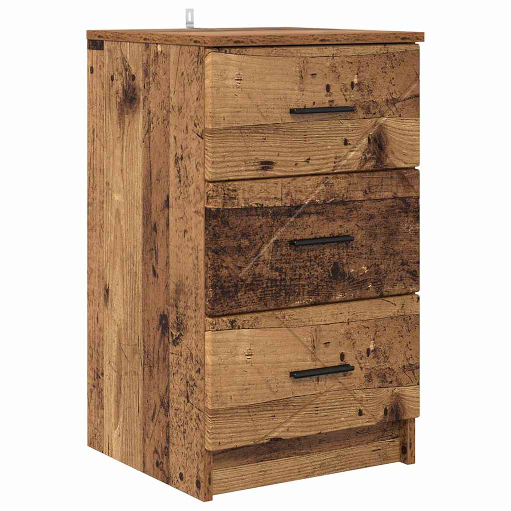 vidaXL Szafka Nocna z szufladą Stare drewno 38 x 38 x 66 cm