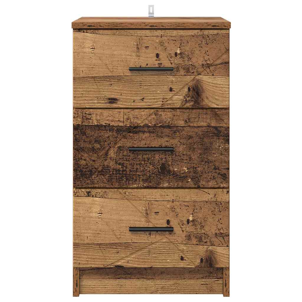 vidaXL Szafka Nocna z szufladą Stare drewno 38 x 38 x 66 cm