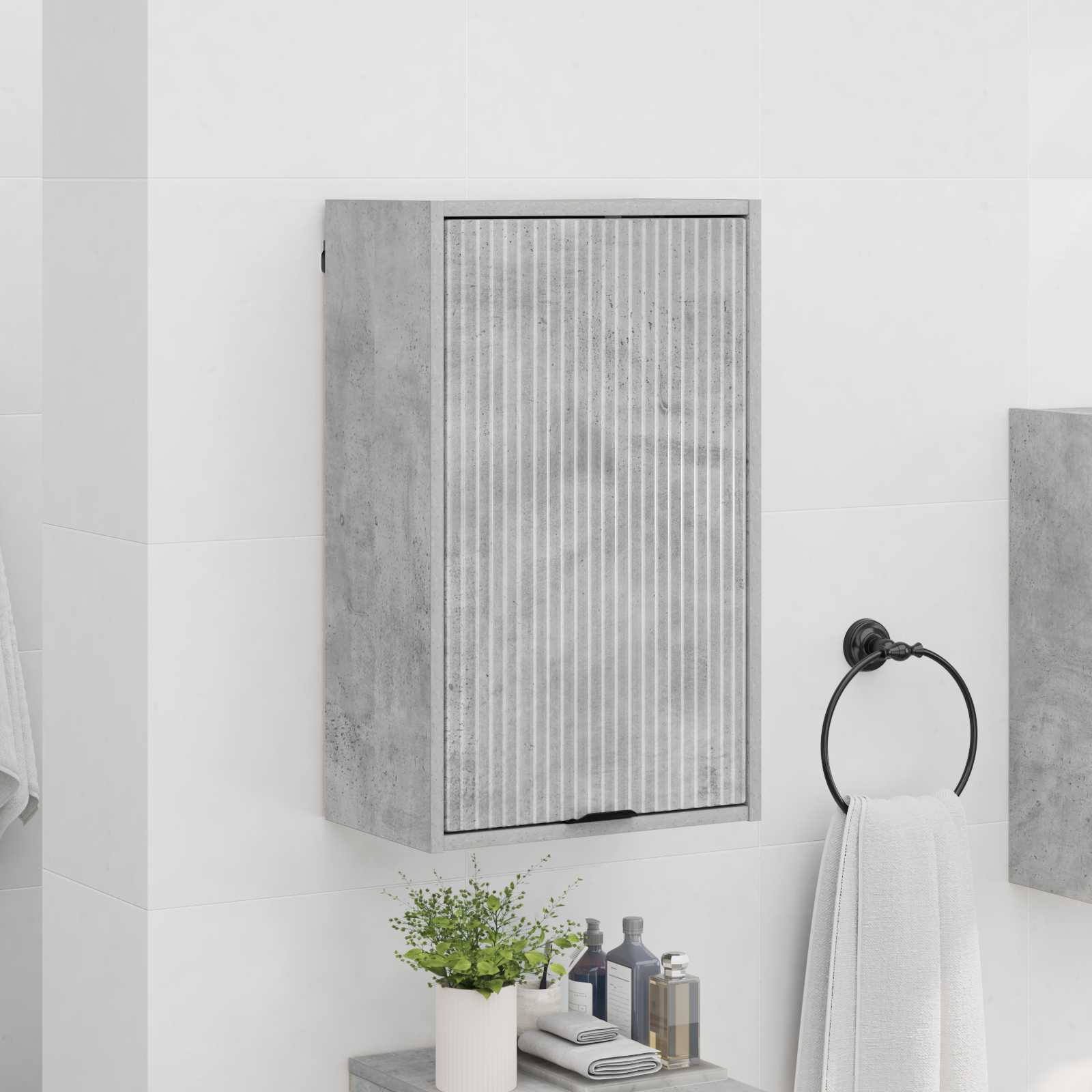 vidaXL Szafka Łazienkowa Betonowy szary 39 x 23,5 x 65 cm