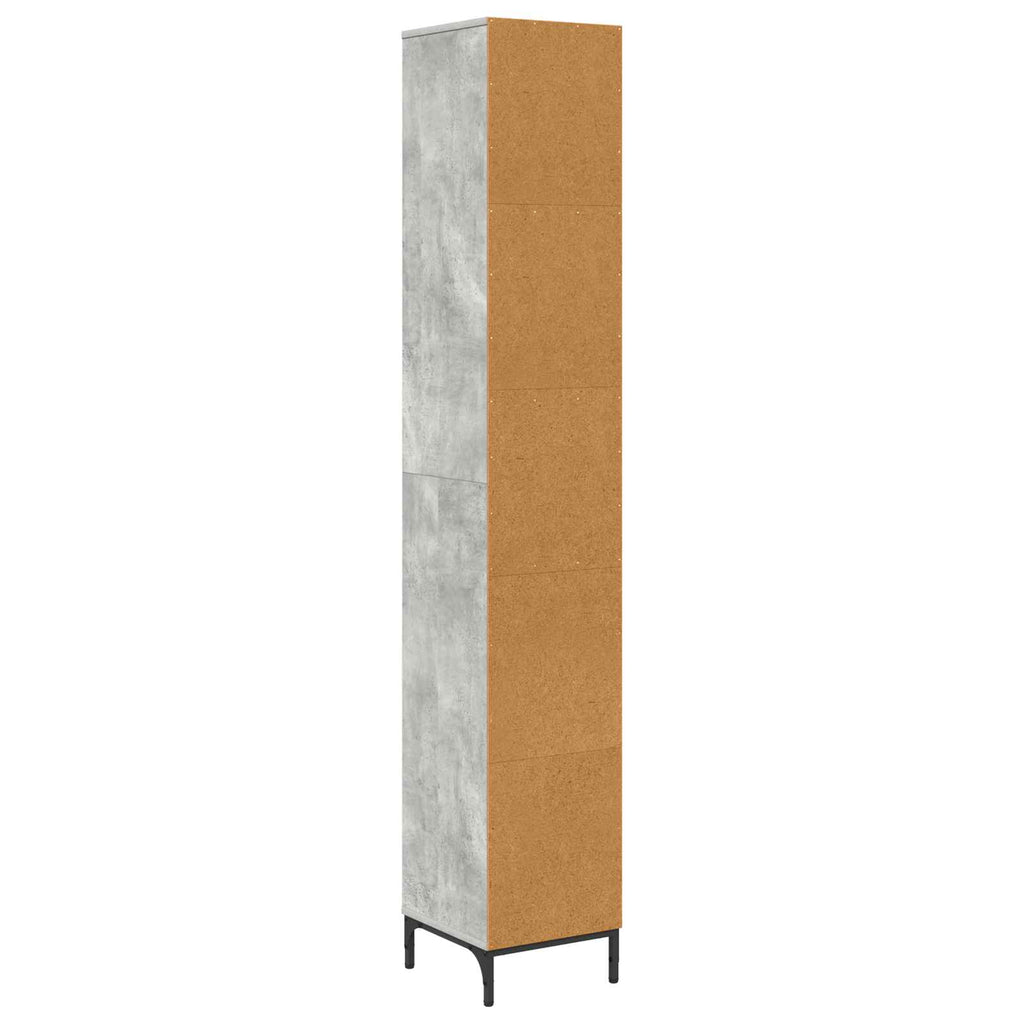 vidaXL Szafka Łazienkowa Betonowy szary 31,5 x 33 x 190 cm