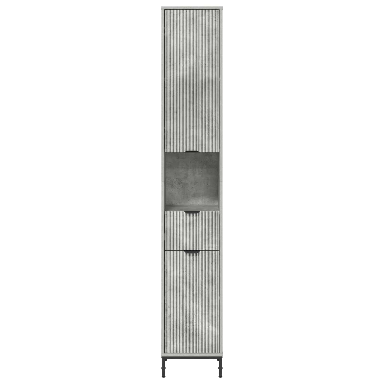 vidaXL Szafka Łazienkowa Betonowy szary 31,5 x 33 x 190 cm