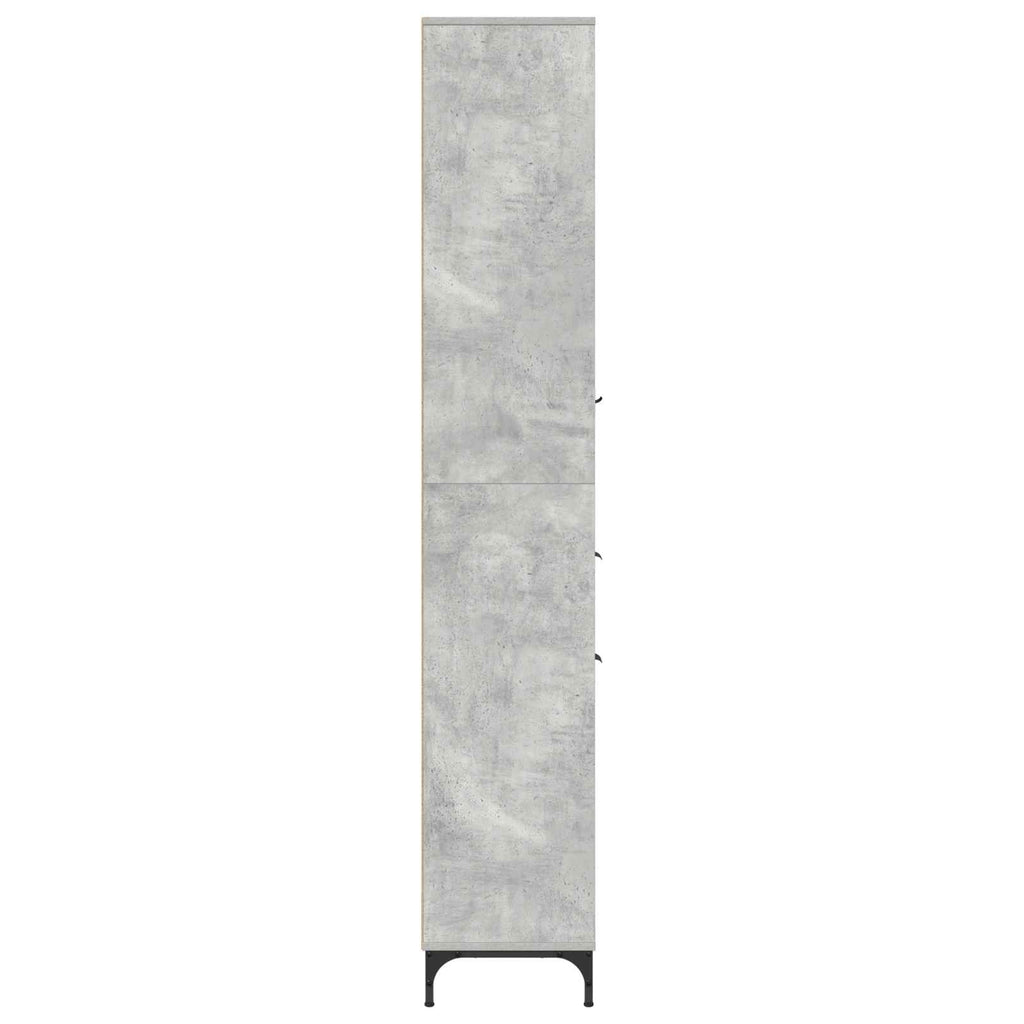 vidaXL Szafka Łazienkowa Betonowy szary 31,5 x 33 x 190 cm
