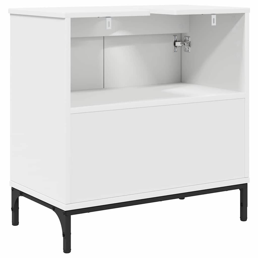vidaXL Szafka pod umywalkę z przechowywaniem Biały 60.5 x 33.5 x 61 cm