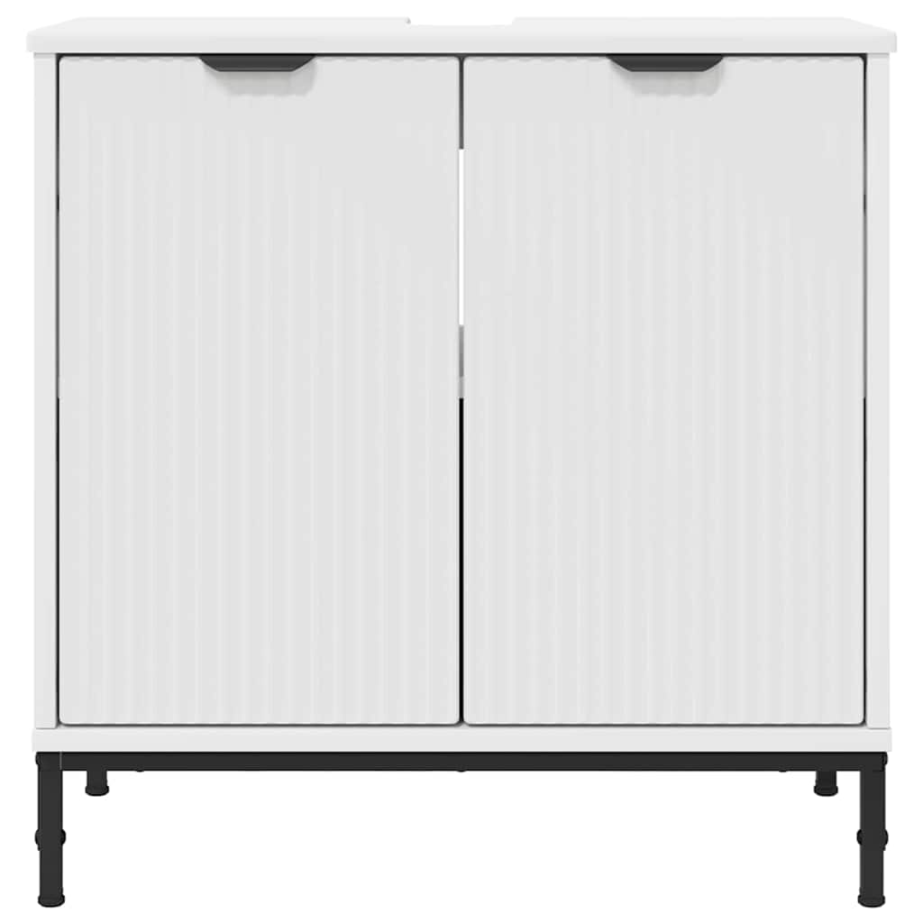vidaXL Szafka pod umywalkę z przechowywaniem Biały 60.5 x 33.5 x 61 cm