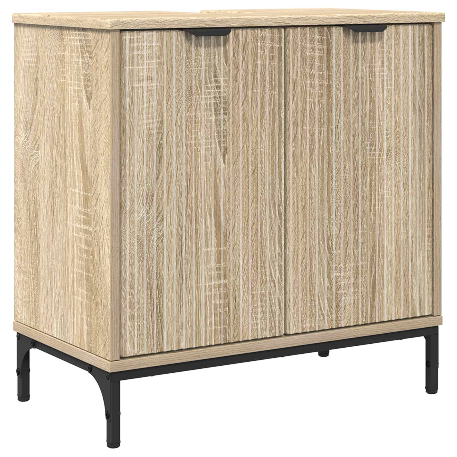 vidaXL Szafka pod umywalkę z drzwiami Dąb Sonoma 60,5 x 33,5 x 61 cm