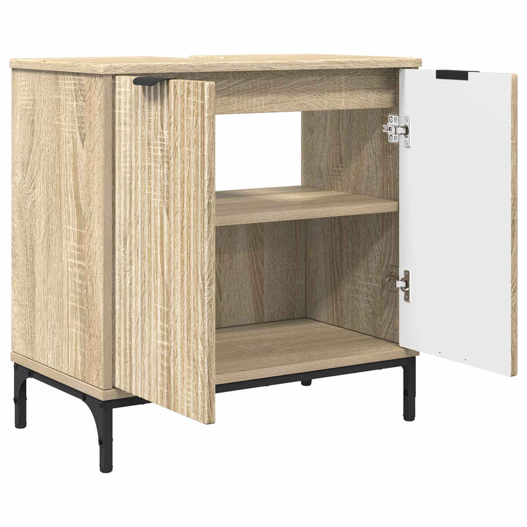 vidaXL Szafka pod umywalkę Dąb Sonoma 60,5 x 33,5 x 61 cm