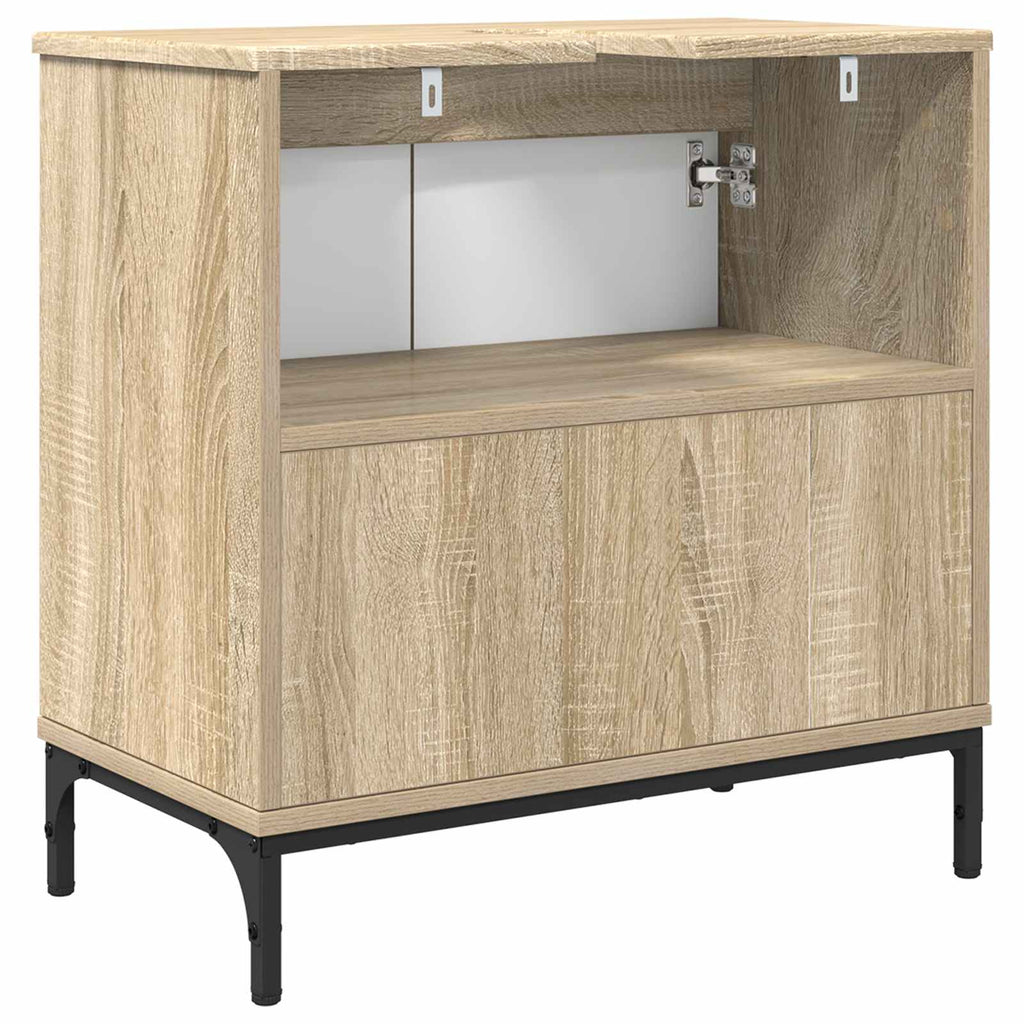 vidaXL Szafka pod umywalkę z drzwiami Dąb Sonoma 60,5 x 33,5 x 61 cm