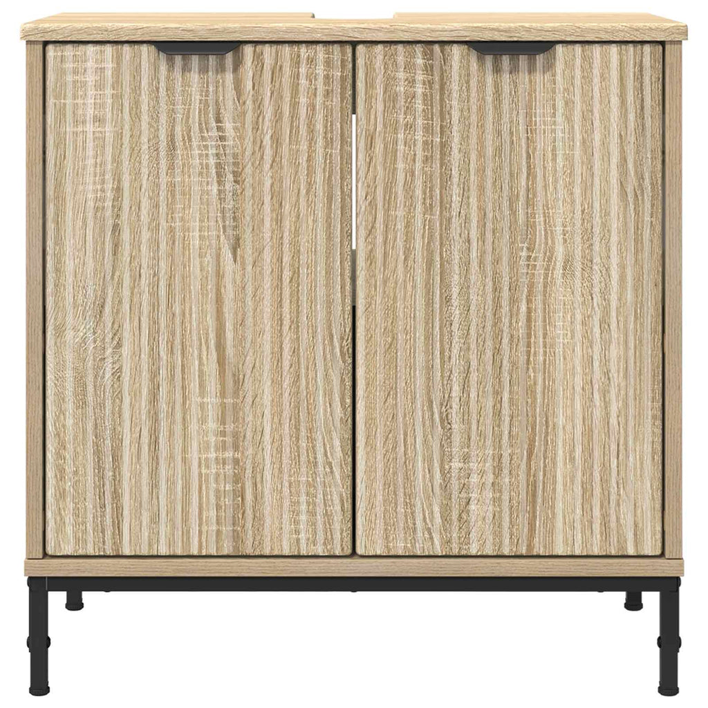 vidaXL Szafka pod umywalkę z drzwiami Dąb Sonoma 60,5 x 33,5 x 61 cm