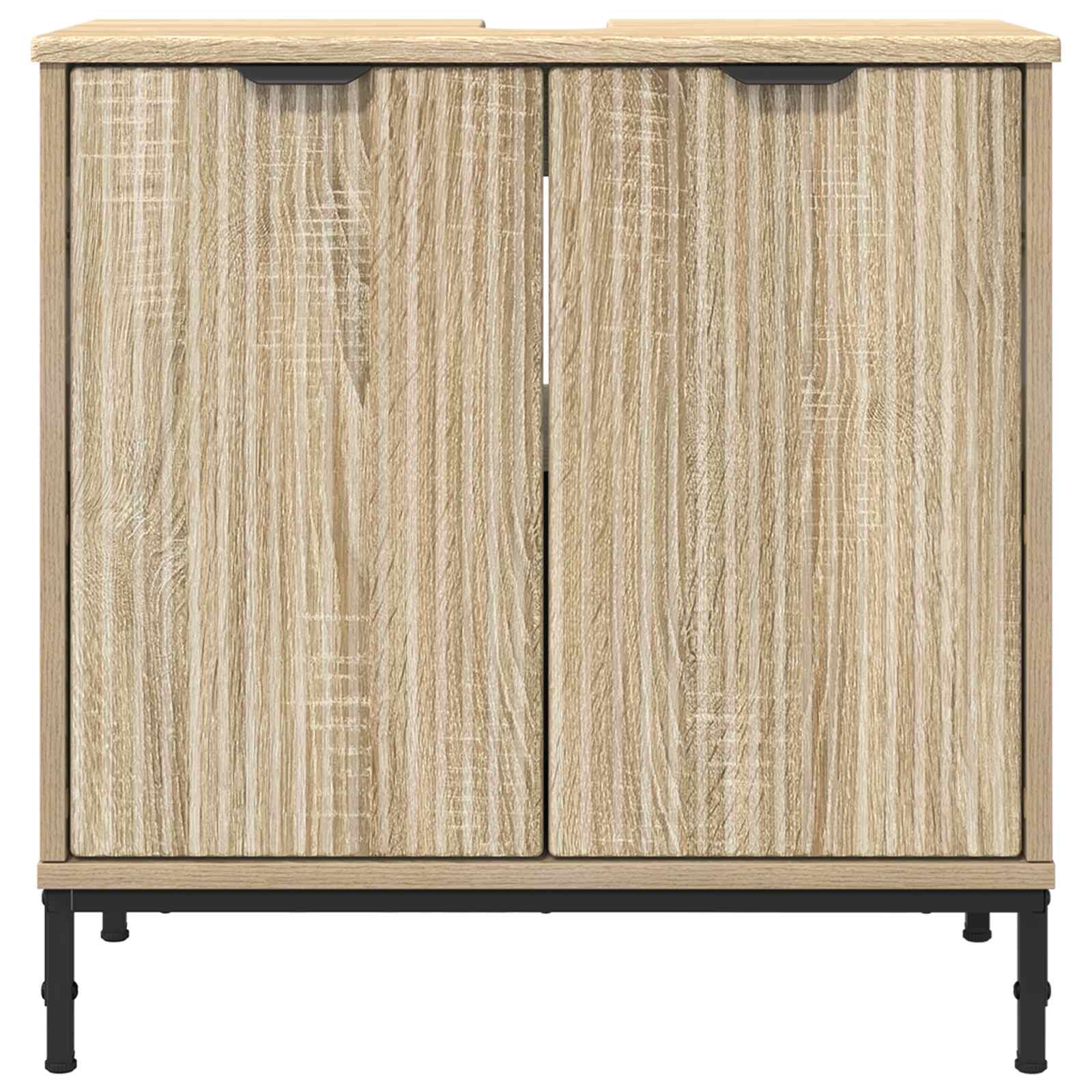 vidaXL Szafka pod umywalkę z drzwiami Dąb Sonoma 60,5 x 33,5 x 61 cm