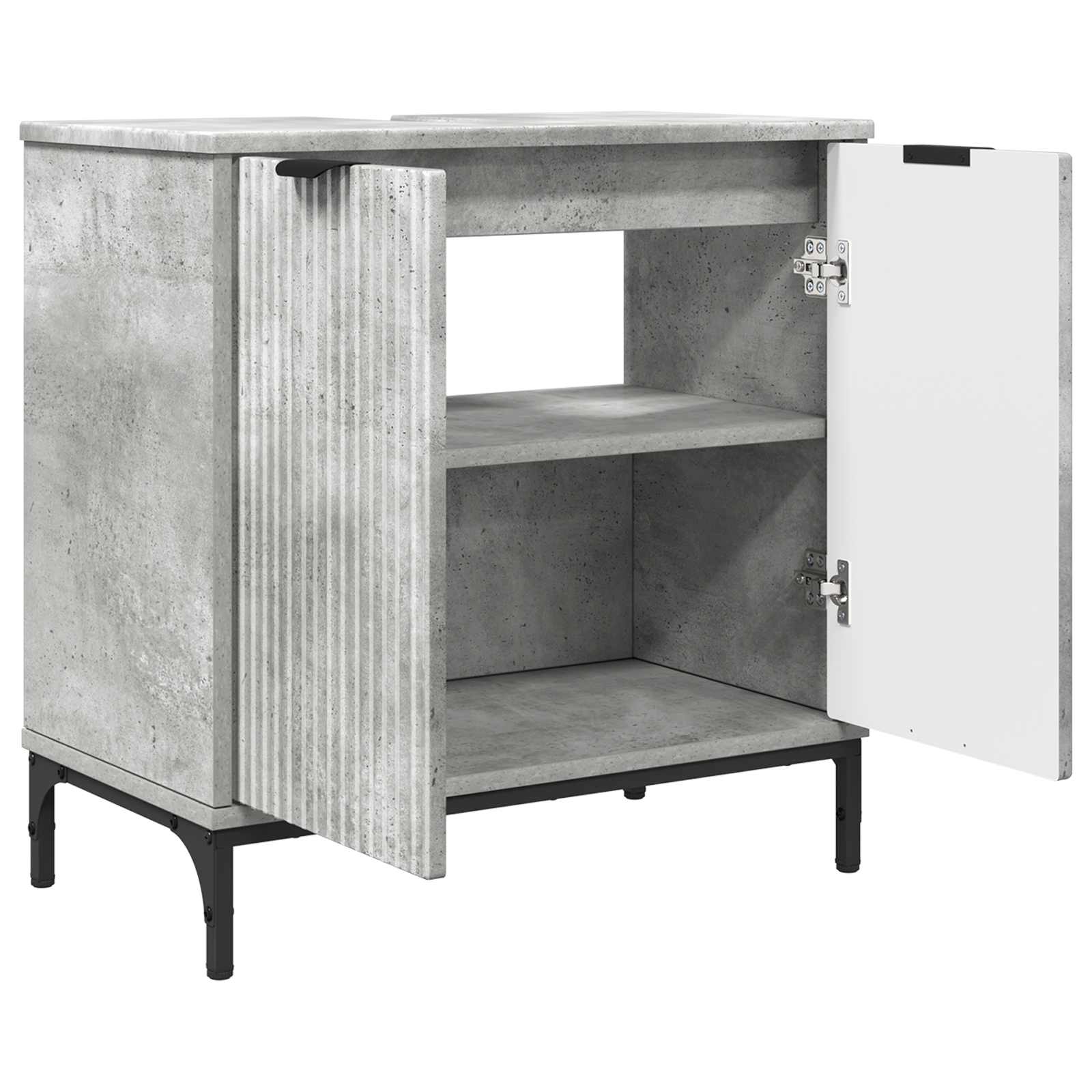 vidaXL Szafka pod umywalkę Betonowy szary 60,5 x 33,5 x 61 cm