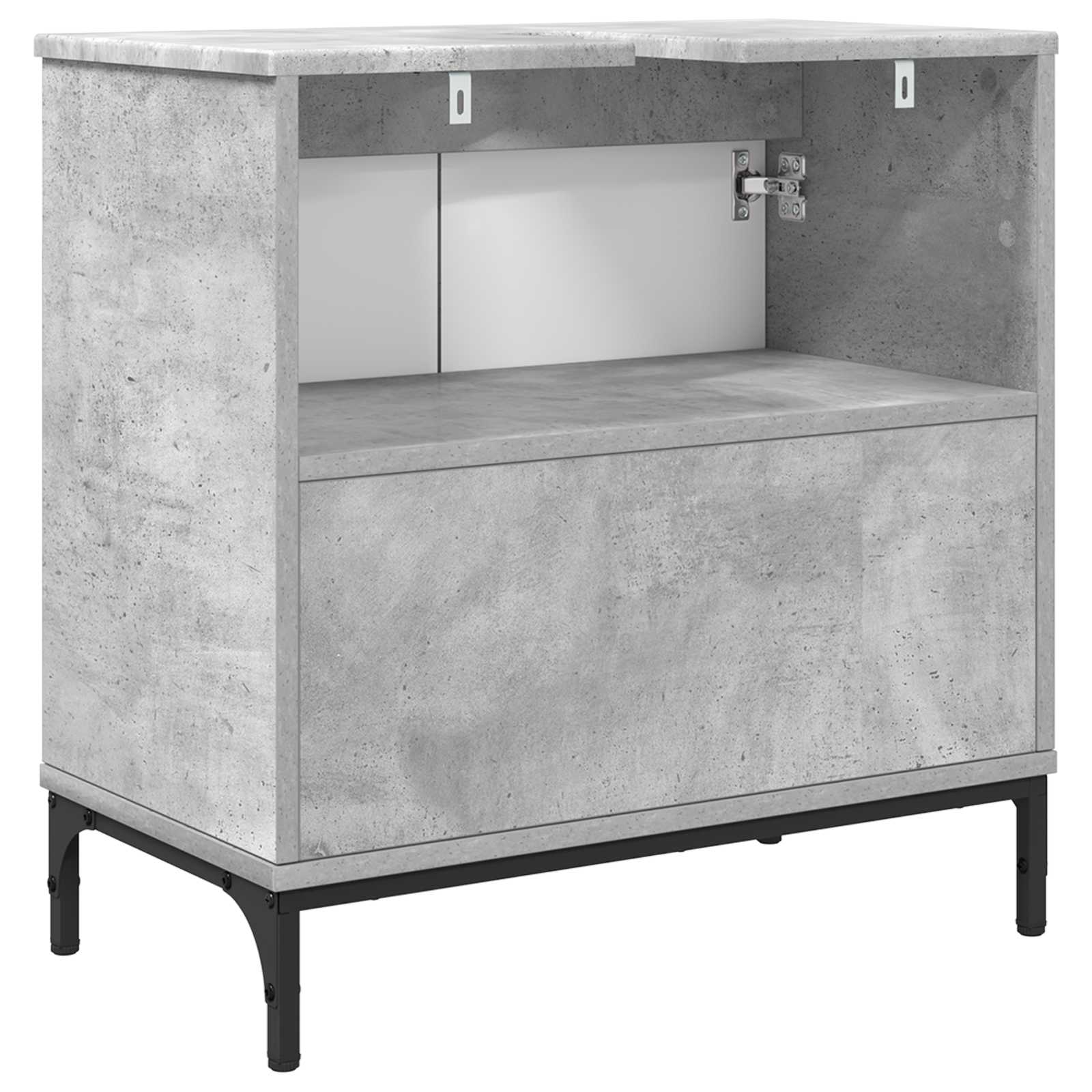 vidaXL Szafka pod umywalkę Betonowy szary 60,5 x 33,5 x 61 cm