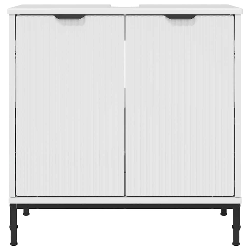 vidaXL Szafka pod umywalkę Biały na wysoki połysk 60.5 x 33.5 x 61 cm
