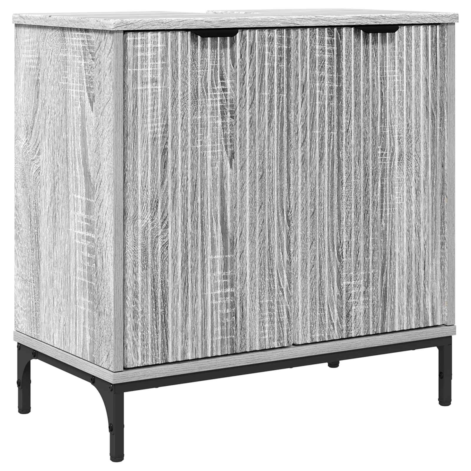 vidaXL Szafka pod umywalkę Szary Sonoma 60,5 x 33,5 x 61 cm