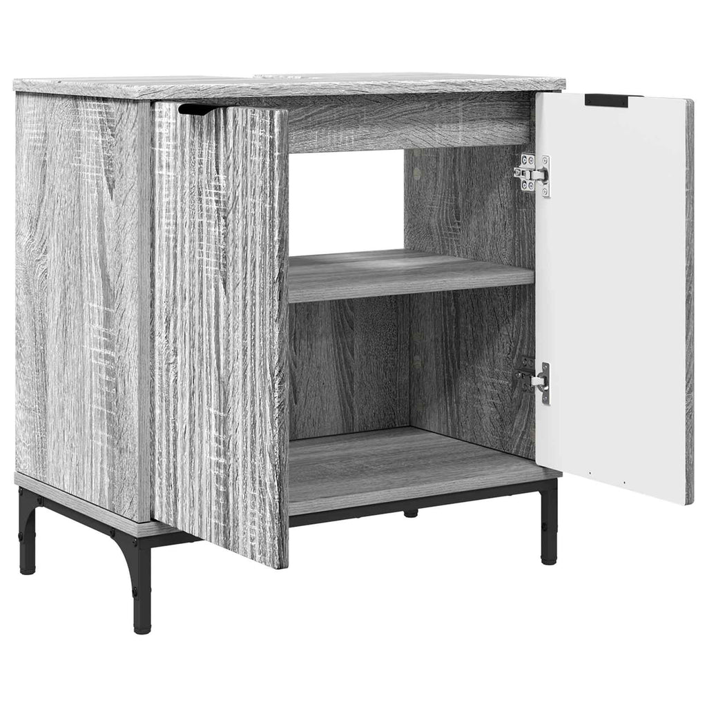 vidaXL Szafka pod umywalkę Szary Sonoma 60,5 x 33,5 x 61 cm