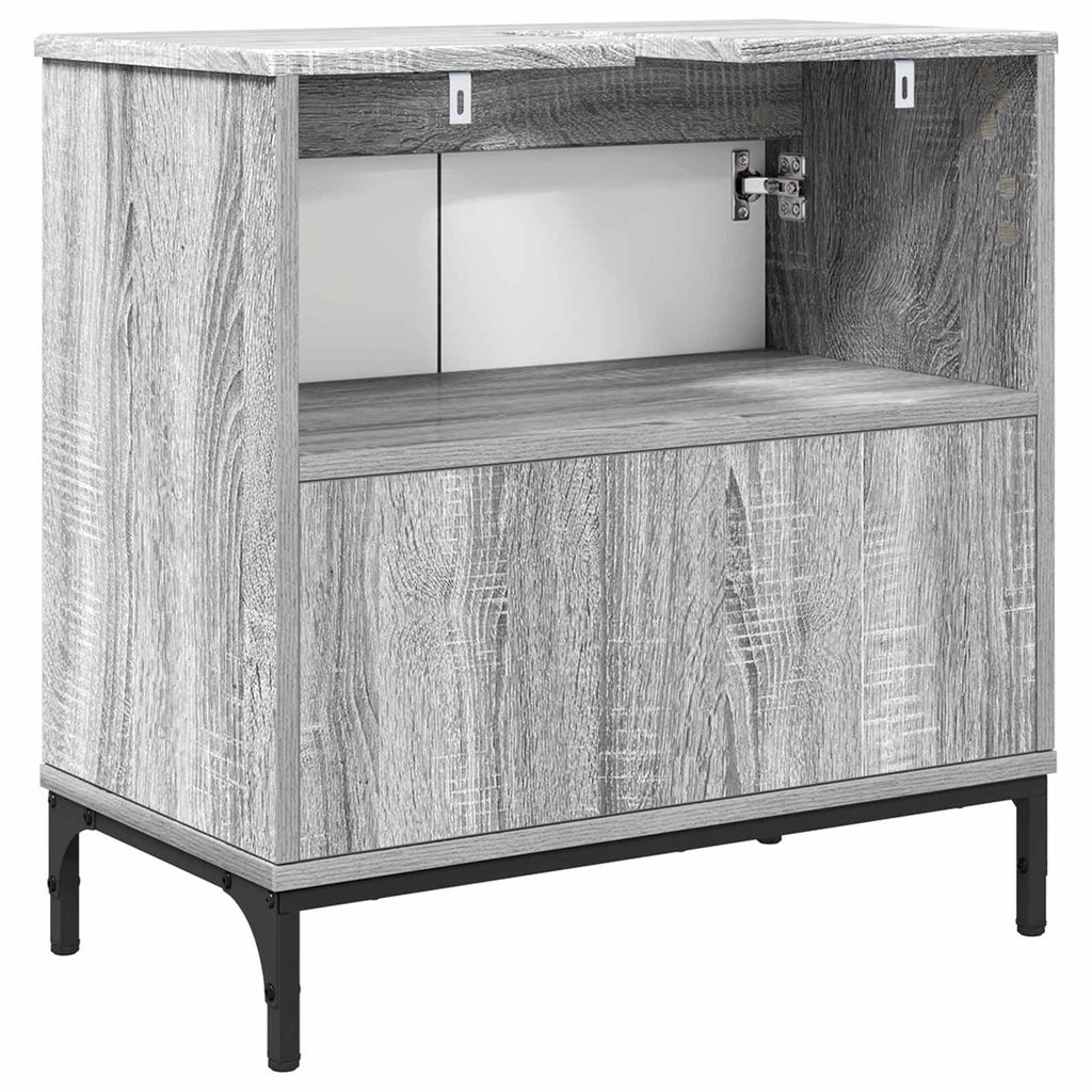 vidaXL Szafka pod umywalkę Szary Sonoma 60,5 x 33,5 x 61 cm