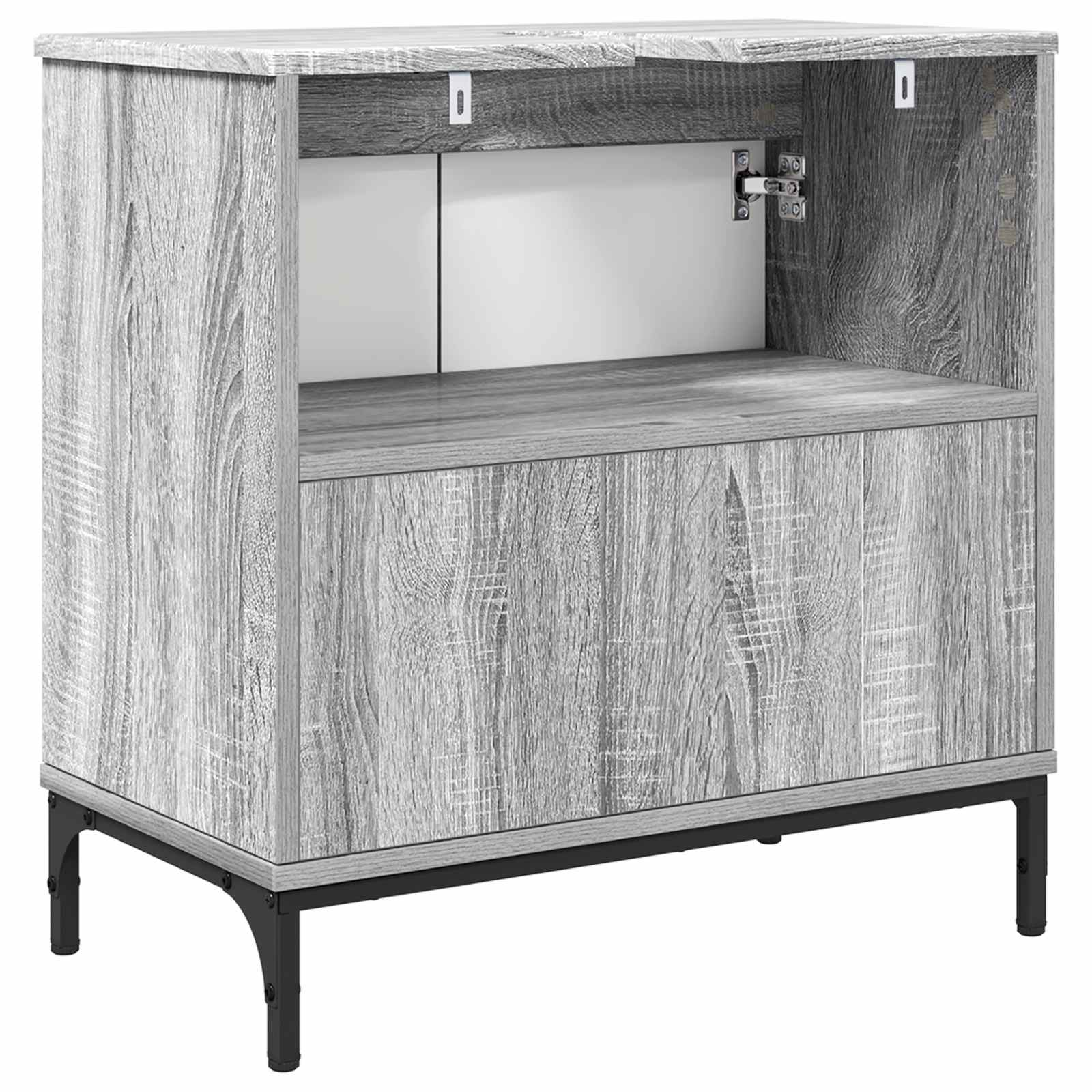 vidaXL Szafka pod umywalkę Szary Sonoma 60,5 x 33,5 x 61 cm
