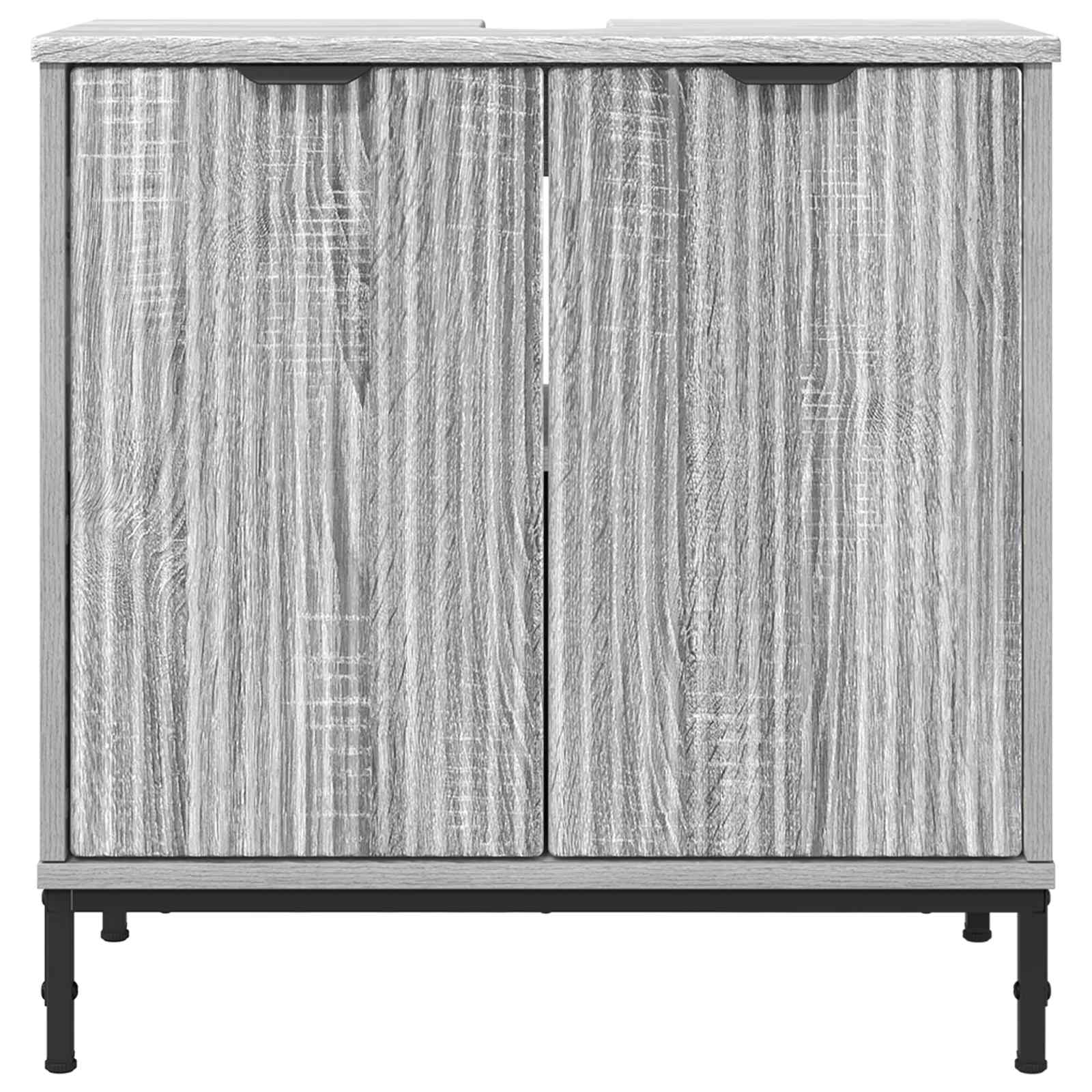 vidaXL Szafka pod umywalkę Szary Sonoma 60,5 x 33,5 x 61 cm