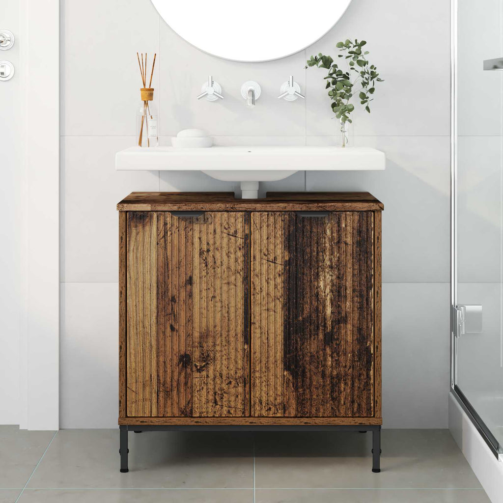 vidaXL Szafka pod umywalkę Stare drewno 60,5 x 33,5 x 61 cm