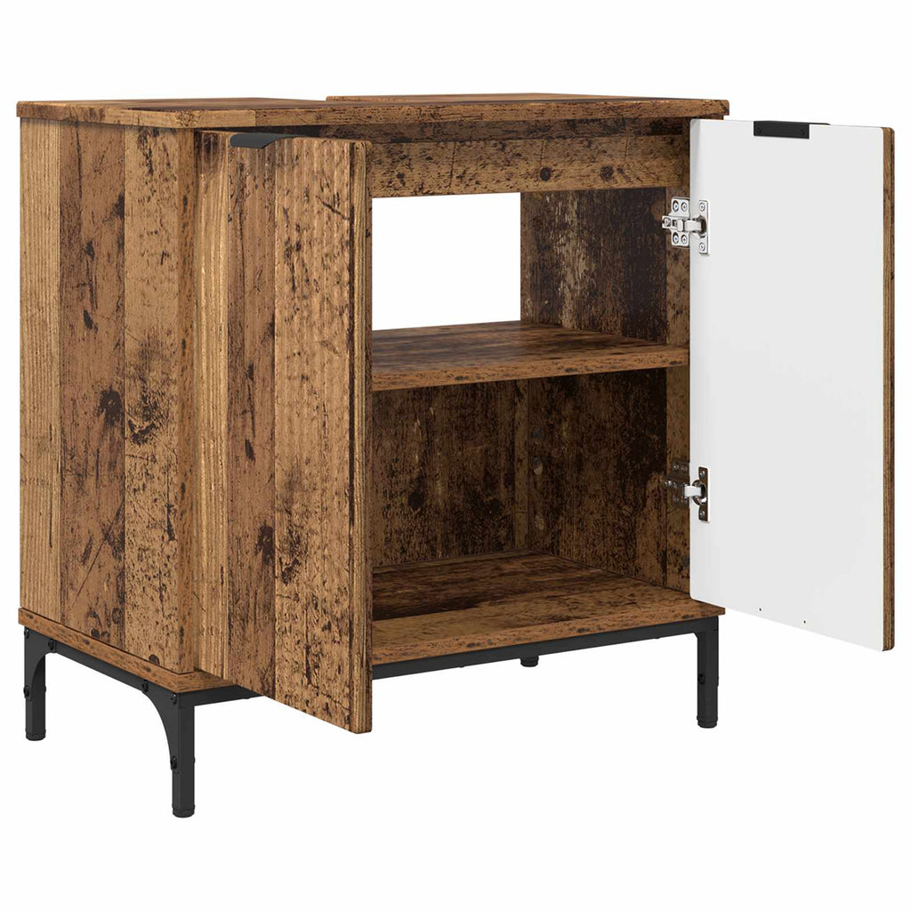 vidaXL Szafka pod umywalkę Stare drewno 60,5 x 33,5 x 61 cm
