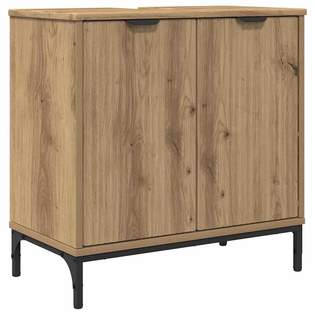 vidaXL Szafka pod umywalkę Dąb rzemieślniczy 60,5 x 33,5 x 61 cm