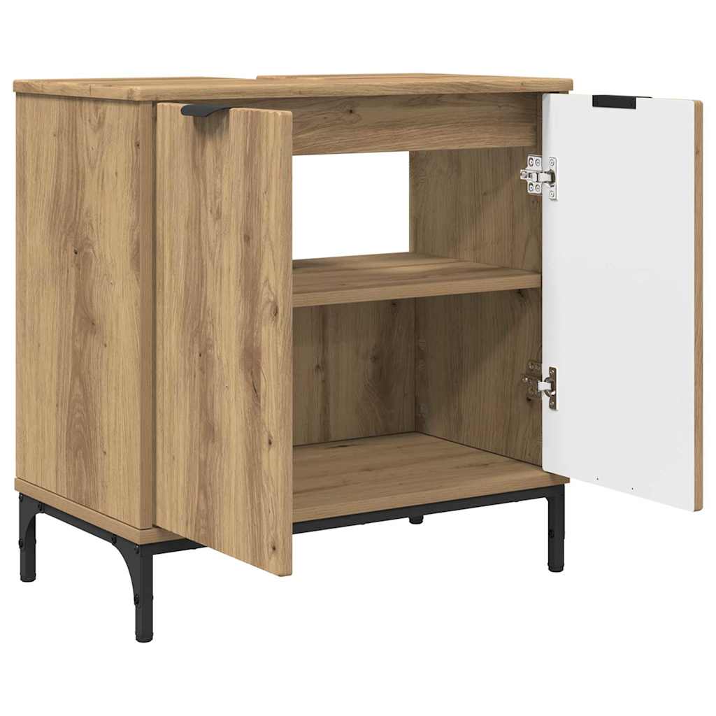vidaXL Szafka pod umywalkę Dąb rzemieślniczy 60,5 x 33,5 x 61 cm