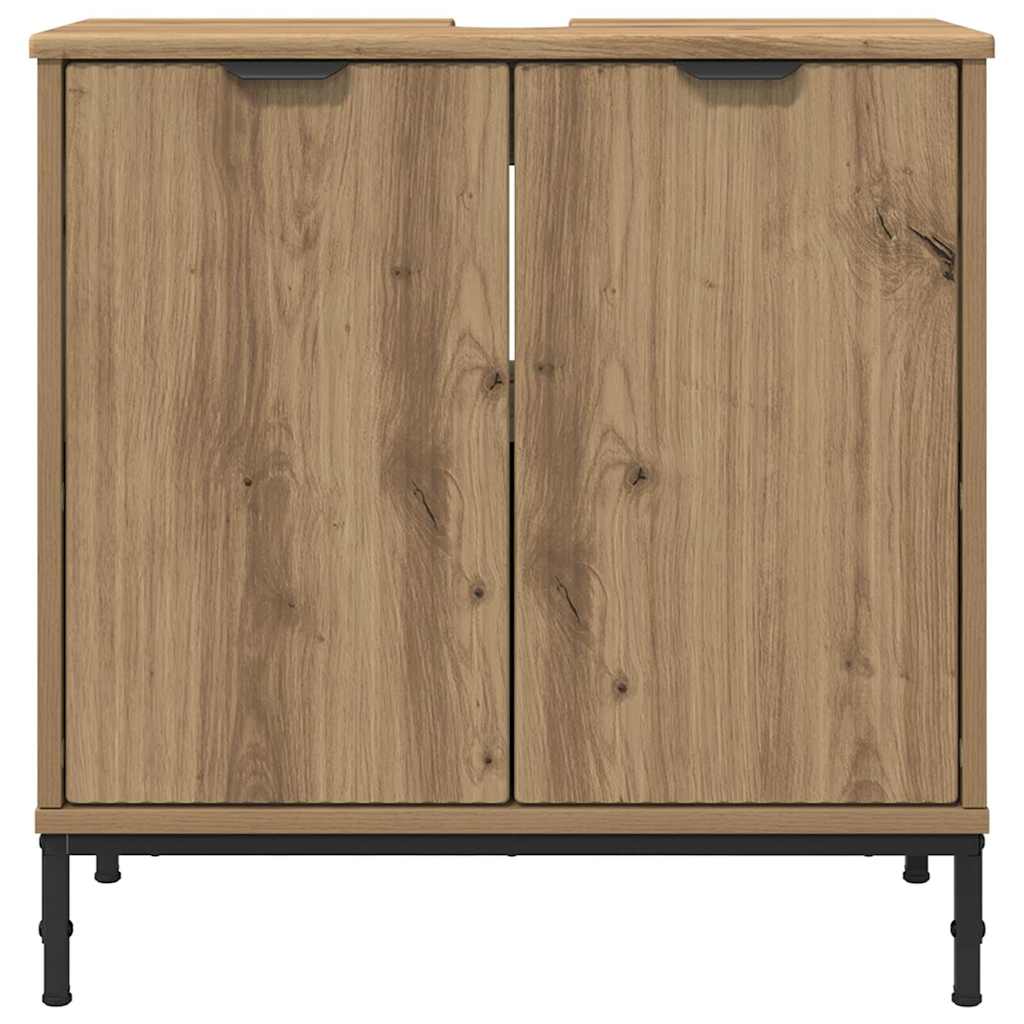 vidaXL Szafka pod umywalkę Dąb rzemieślniczy 60,5 x 33,5 x 61 cm