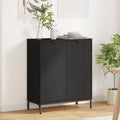 vidaXL Bufet Czarny 69,5 x 33 x 82 cm Drewno inżynieryjne