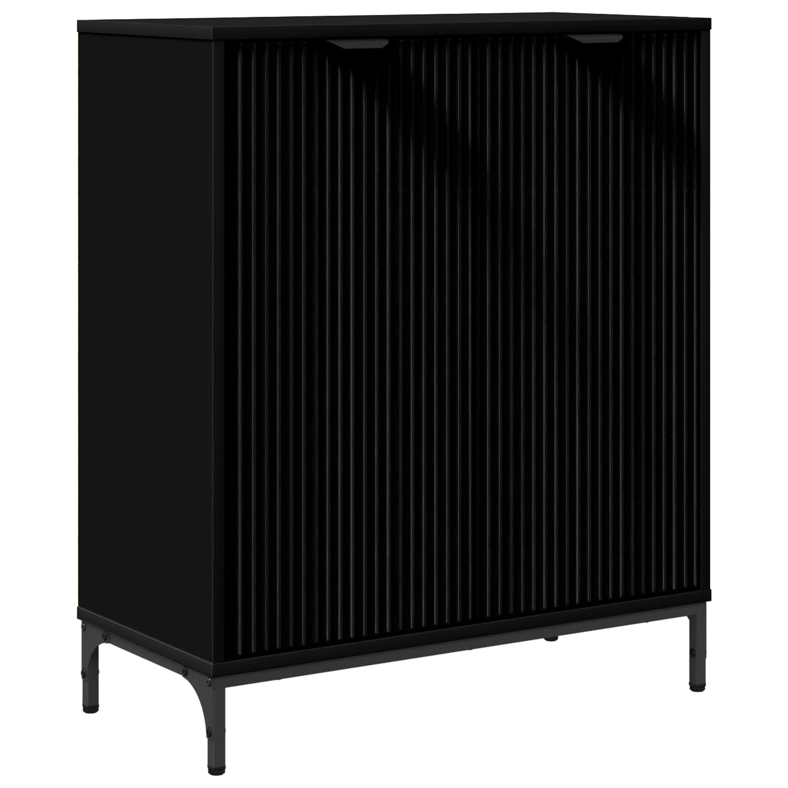 vidaXL Bufet Czarny 69,5 x 33 x 82 cm Drewno inżynieryjne