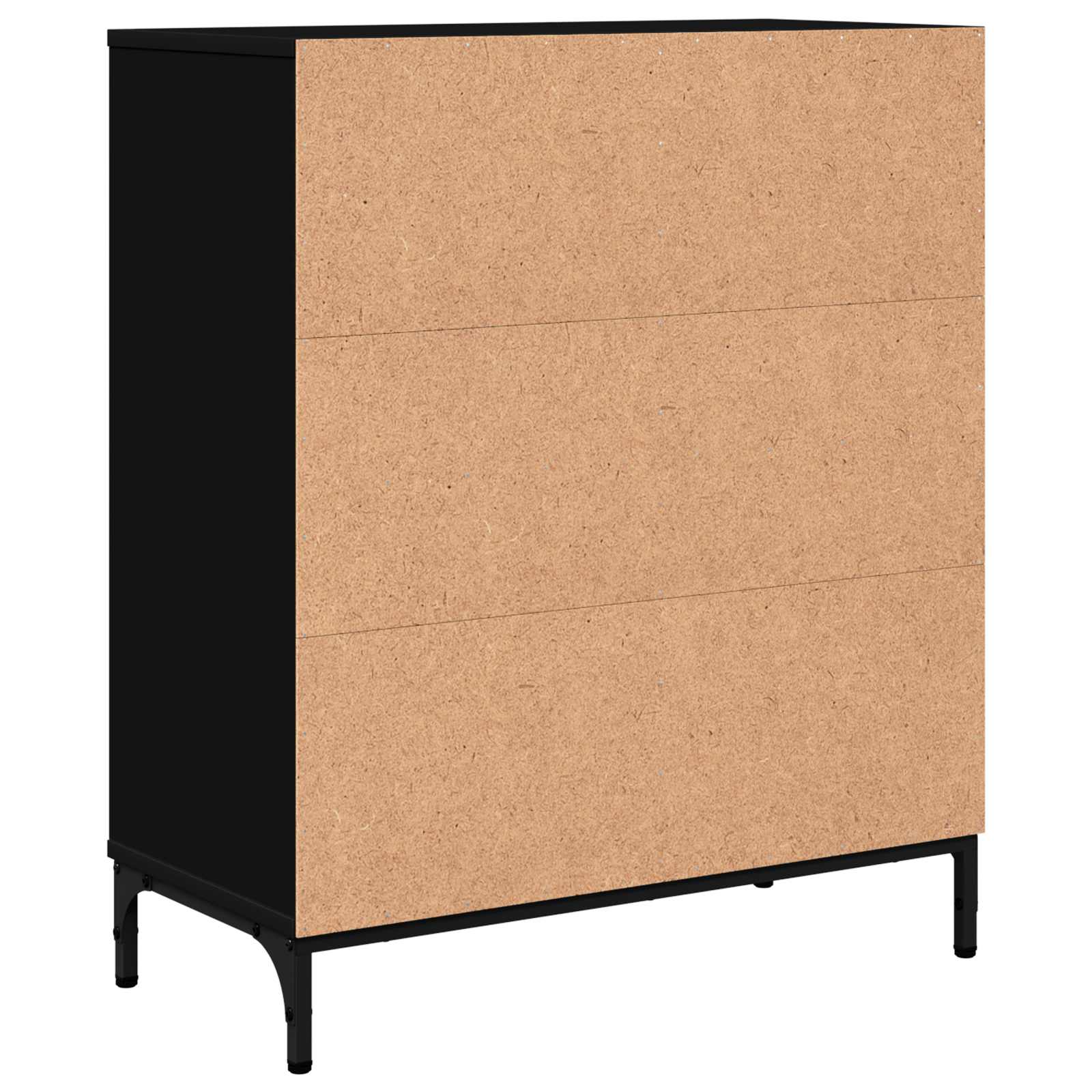 vidaXL Bufet Czarny 69,5 x 33 x 82 cm Drewno inżynieryjne
