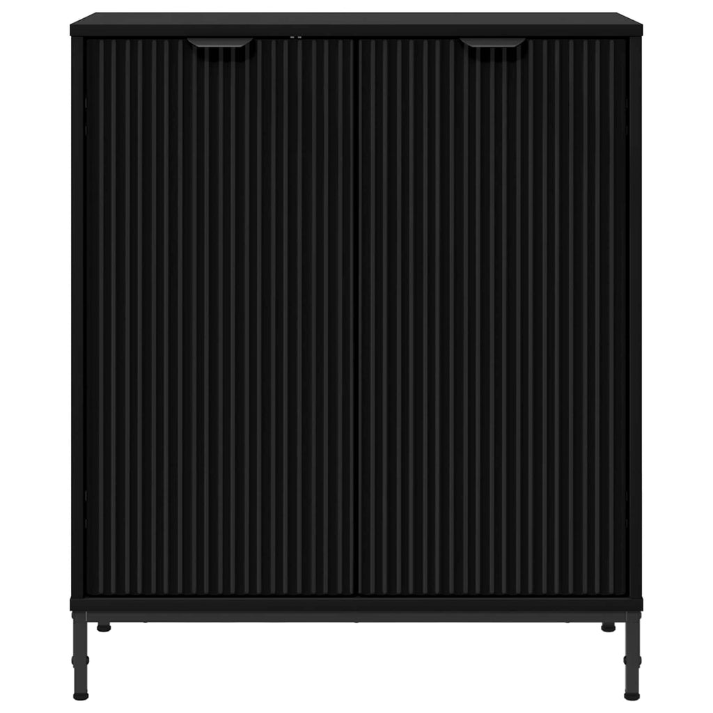 vidaXL Bufet Czarny 69,5 x 33 x 82 cm Drewno inżynieryjne